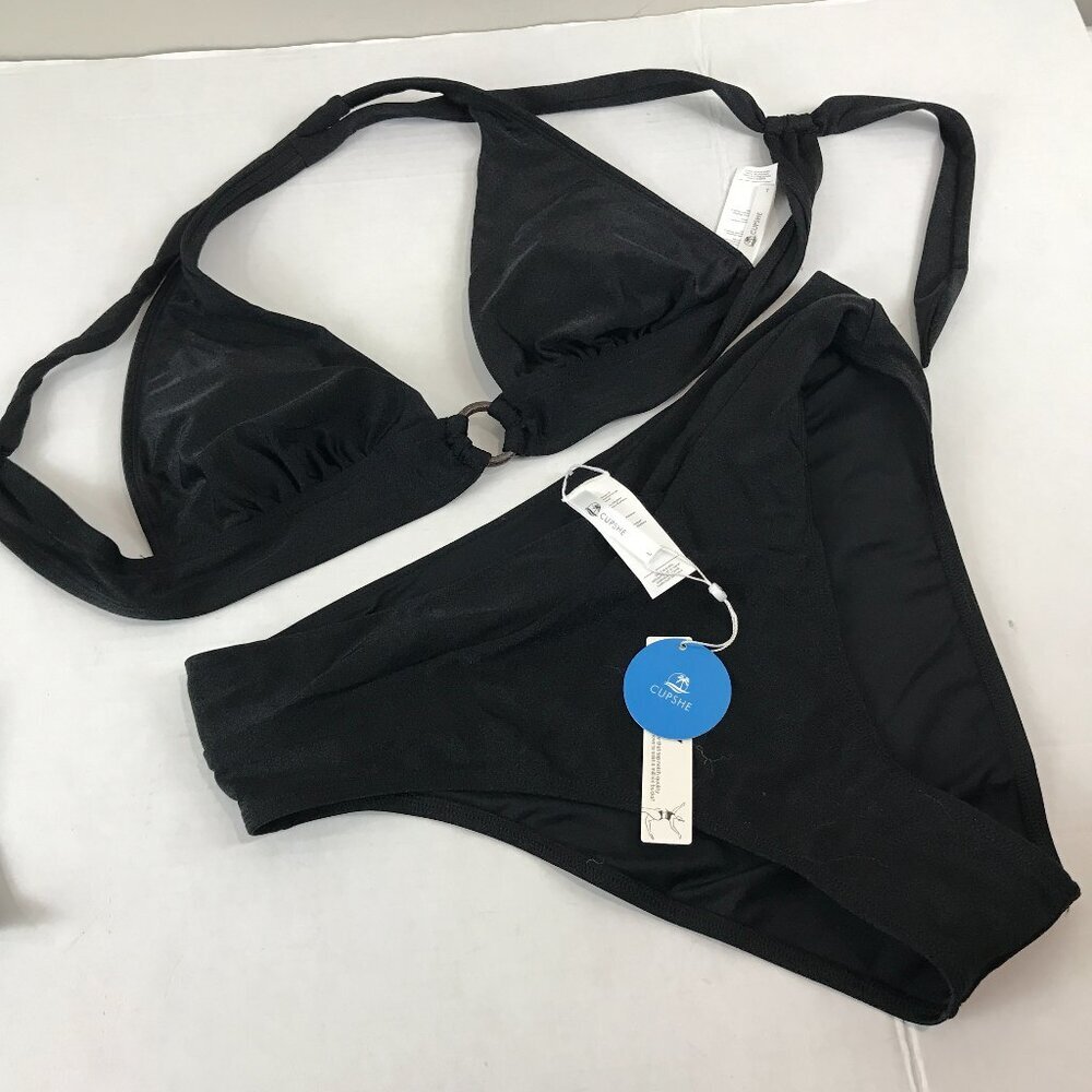 Women's Black NWT Cupshe 2 pc swimsuit Size L